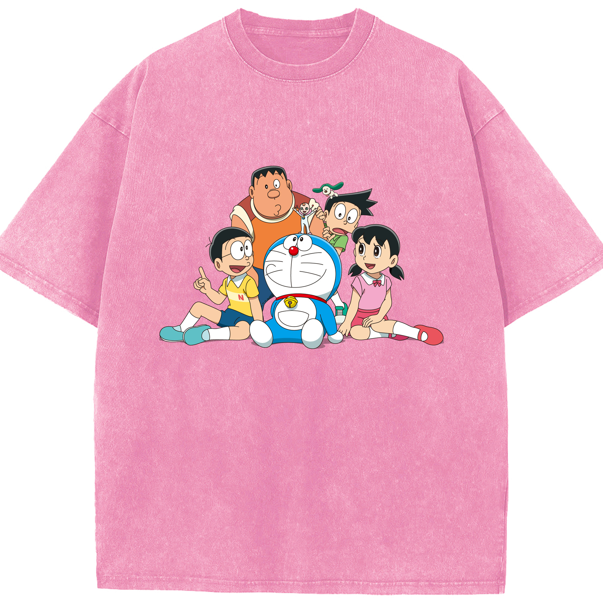 （画像用） ドラえもん Doraemon 綿100% ヴィンテージ風 半袖Tシャツ（フロントプリント）